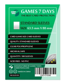 Протектори Games7Days (63.5 x 88 мм) Standard Card Game (100 шт)