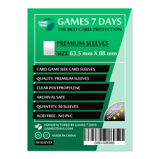 Протектори Games7Days (63.5 x 88 мм) Premium Card Game (50 шт)