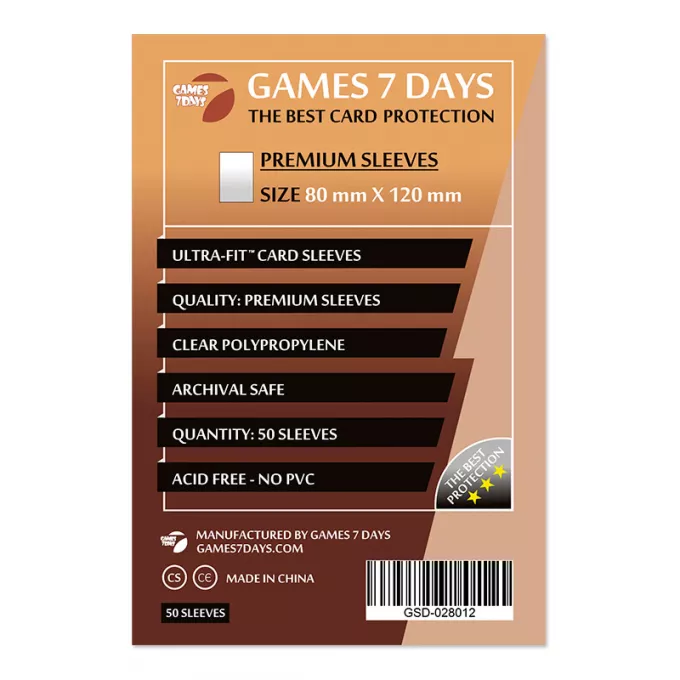 Протектори Games7Days (80 x 120 мм) Premium Ultra-Fit (50 шт): купити за кращою ціною в Україні
