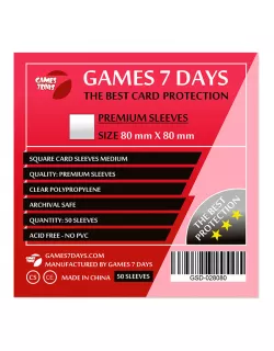 Протектори Games7Days (80 x 80 мм) Premium Square (50 шт)