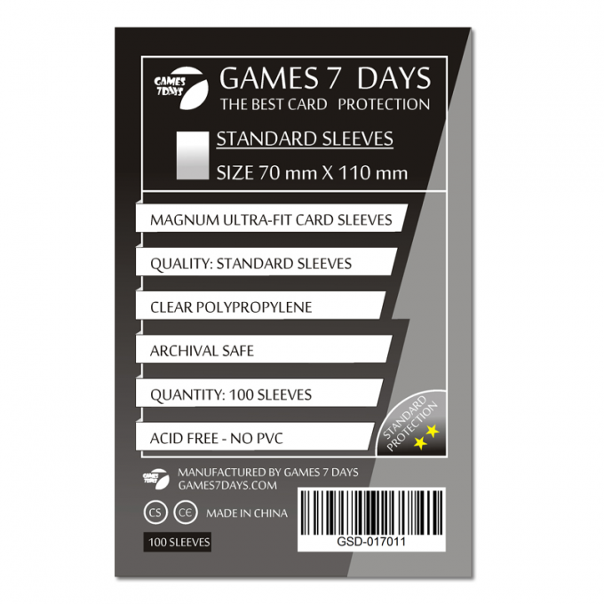 Протектори Games7Days (70 х 110 мм) Standard Magnum Ultra-Fit (100 шт): купити за кращою ціною в Україні