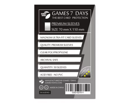 Протектори Games7Days (70 х 110 мм) Premium Magnum Ultra-Fit (50 шт)