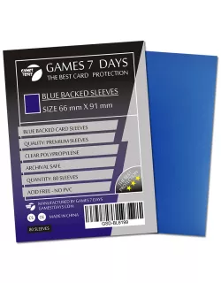 Протектори Games7Days (66 х 91 мм / 63.5x88 мм) Blue Premium MTG (80 шт)