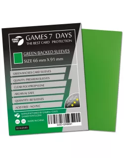 Протектори Games7Days (66 х 91 мм / 63.5x88 мм) Green Premium MTG (80 шт)
