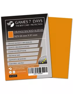 Протектори Games7Days (66 х 91 мм / 63.5x88 мм) Orange Premium MTG (80 шт)