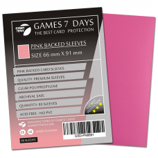 Протектори Games7Days (66 х 91 мм / 63.5x88 мм) Pink Premium MTG (80 шт)