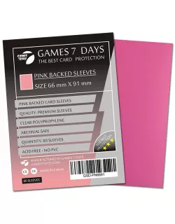 Протектори Games7Days (66 х 91 мм / 63.5x88 мм) Pink Premium MTG (80 шт)