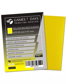 Протектори Games7Days (66 х 91 мм / 63.5x88 мм) Yellow Premium MTG (80 шт)
