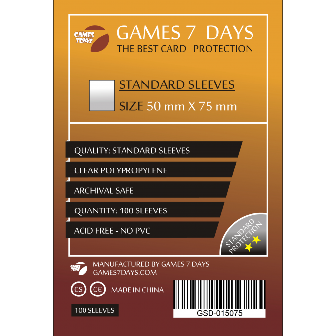 Протектори Games7Days (50 x 75 мм) Standard Sails of Glory (100 шт): купити за кращою ціною в Україні