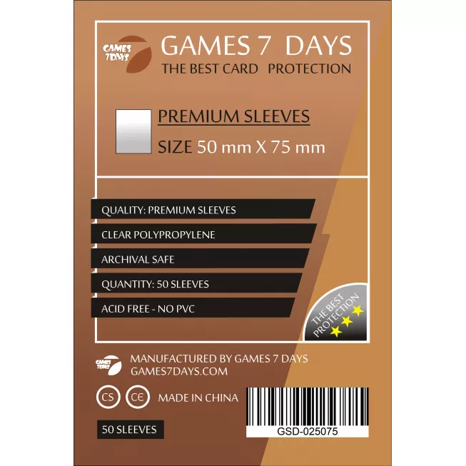 Протектори Games7Days (50 x 75 мм) Premium Sails of Glory (50 шт): купити за кращою ціною в Україні