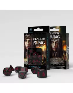 Набір кубиків Classic Runic Black & red Dice Set (7)