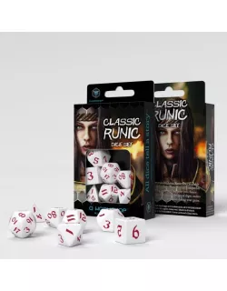 Набір кубиків Classic Runic White & red Dice Set (7)