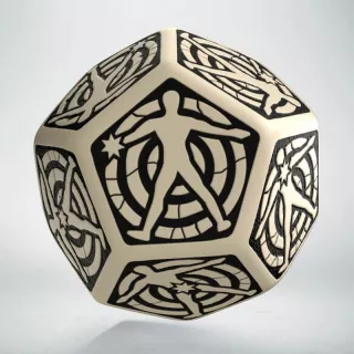 Кубик D12 Hit Location Beige & Black Die