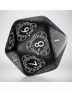 Кубик D20 Level Counter Black & white Die
