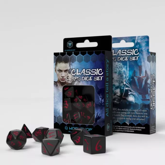 Набір кубиків Classic RPG Black & red Dice Set (7): купити за кращою ціною в Україні