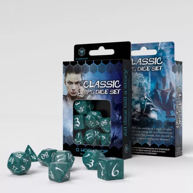 Набір кубиків Classic RPG Stormy & white Dice Set (7): купити за кращою ціною в Україні
