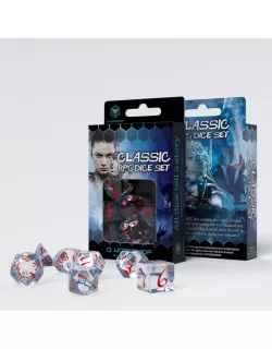 Набір кубиків Classic RPG Translucent Blue & red Dice Set (7)