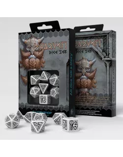 Набір кубиків Dwarven White & black Dice Set (7)