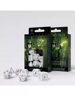 Набір кубиків Elvish White & Black Dice Set (7)
