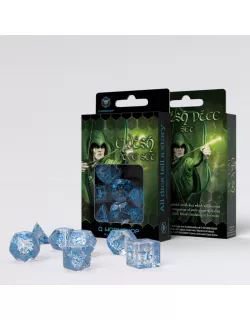 Набір кубиків Elvish Translucent & blue Dice Set (7)