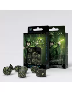 Набір кубиків Elvish Black & glow-in-the-dark Dice Set (7)
