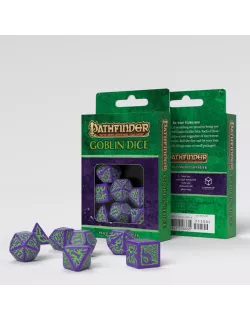 Набір кубиків Pathfinder Goblin Purple & green Dice Set (7)