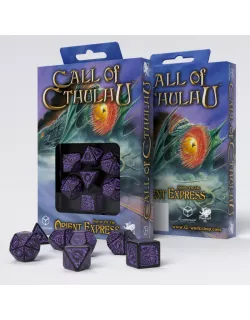 Набір кубиків COC Horror on the Orient Express Black & purple Dice Set (7)