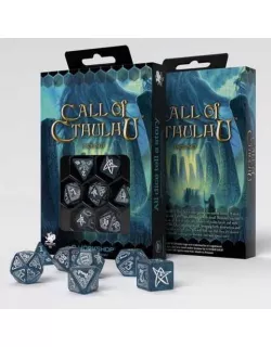 Набір кубиків Call of Cthulhu Abyssal & white Dice Set
