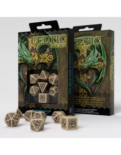 Набір кубиків Celtic 3D Revised Beige & black Dice Set (7)