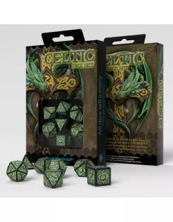 Набір кубиків Celtic 3D Revised Black & green Dice Set (7)
