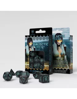 Набір кубиків Galactic Black & Blue Dice Set (7)