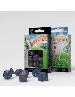 Набір кубиків Llama Dark Blue & Pink Dice Set (7)