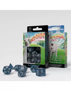Набір кубиків Llama Dark Blue & White Dice Set (7)