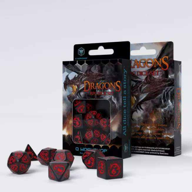 Набір кубиків Dragons Dice Set: Onyx (7): купити за кращою ціною в Україні
