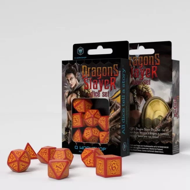 Набір кубиків Dragon Slayer Red & orange Dice Set (7): купити за кращою ціною в Україні
