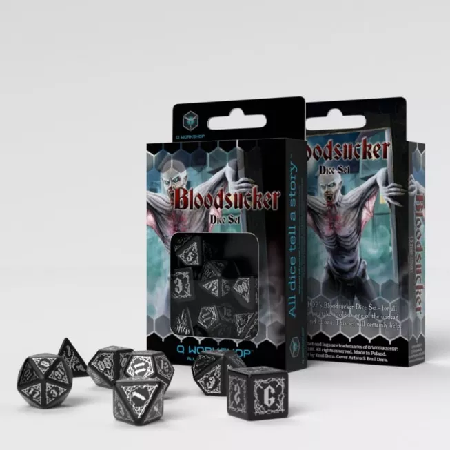 Набір кубиків Bloodsucker Black & silver Dice Set (7): купити за кращою ціною в Україні