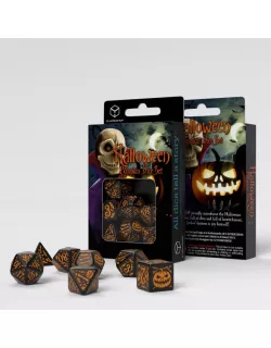 Набір кубиків Halloween Pumpkin Black & orange Dice Set (7)