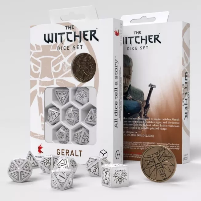 Набір кубиків The Witcher Dice Set. Geralt - The White Wolf Dice Set (7): купити за кращою ціною в Україні