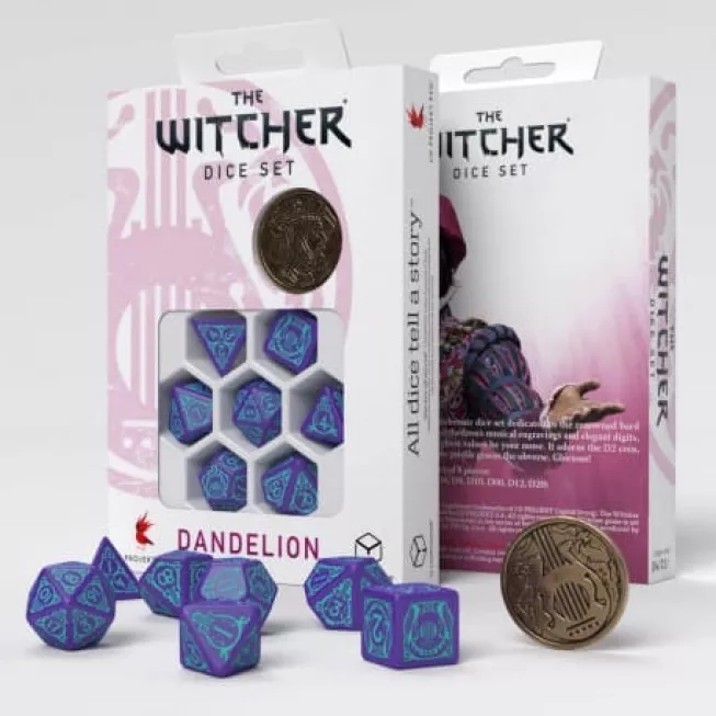 Набір кубиків The Witcher Dice Set. Dandelion - Half a Century of Poetry Dice Set (7): купити за кращою ціною в Україні