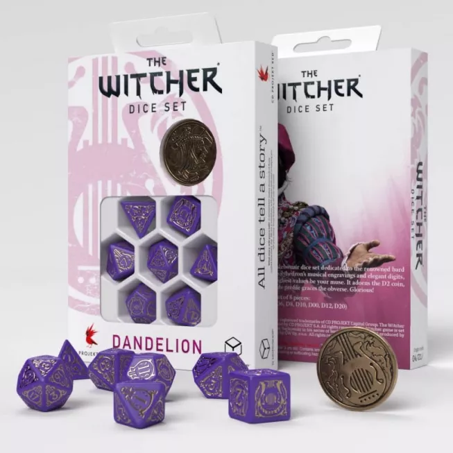 Набір кубиків The Witcher Dice Set. Dandelion - Viscount de Lettenhove Dice Set (7): купити за кращою ціною в Україні