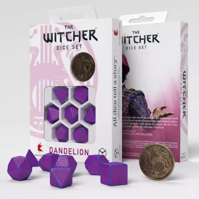 Набір кубиків The Witcher Dice Set. Dandelion - The Conqueror of Hearts Dice Set (7): купити за кращою ціною в Україні