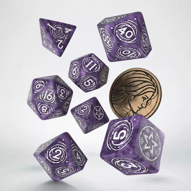 Набір кубиків The Witcher Dice Set. Yennefer - Lilac and Gooseberries Dice Set (7): купити за кращою ціною в Україні