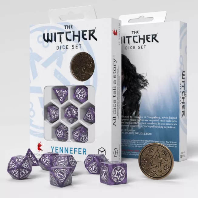 Набір кубиків The Witcher Dice Set. Yennefer - Lilac and Gooseberries Dice Set (7): купити за кращою ціною в Україні