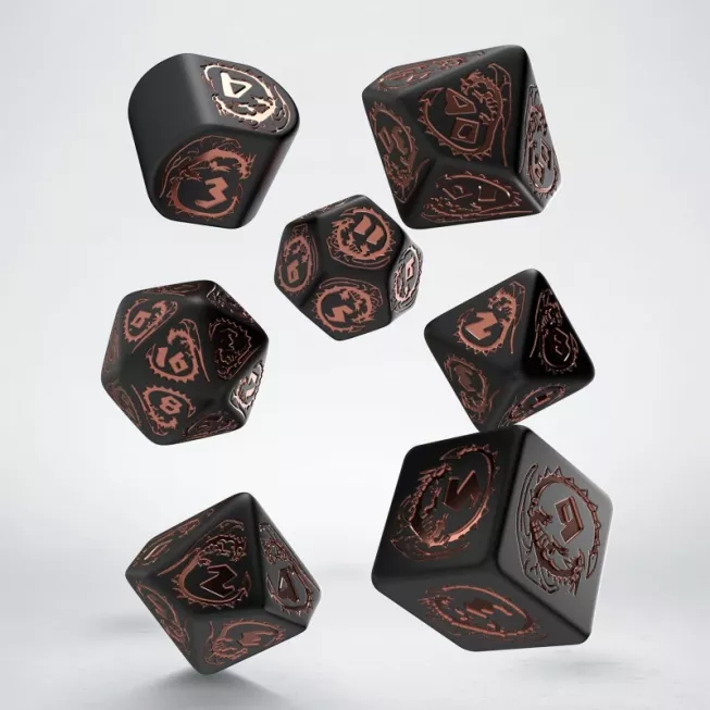 Набір кубиків Dragons Modern Dice Set: Obsidian (7): купити за кращою ціною в Україні
