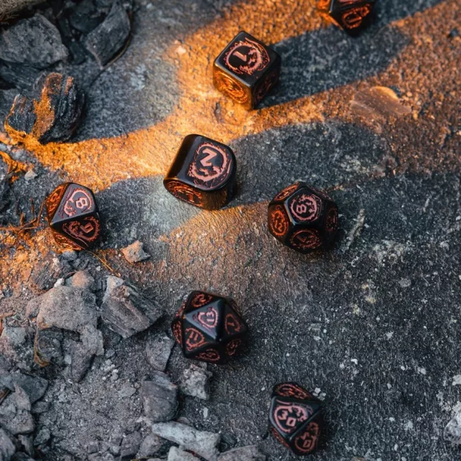Набір кубиків Dragons Modern Dice Set: Obsidian (7): купити за кращою ціною в Україні