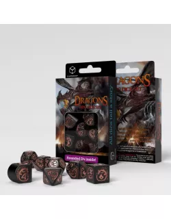 Набір кубиків Dragons Modern Dice Set: Obsidian (7)