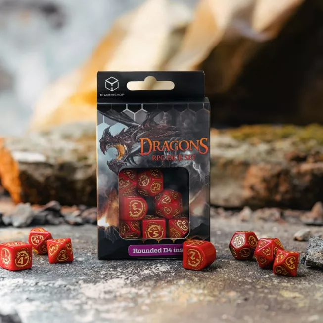 Набір кубиків Dragons Modern Dice Set: Ruby (7): купити за кращою ціною в Україні