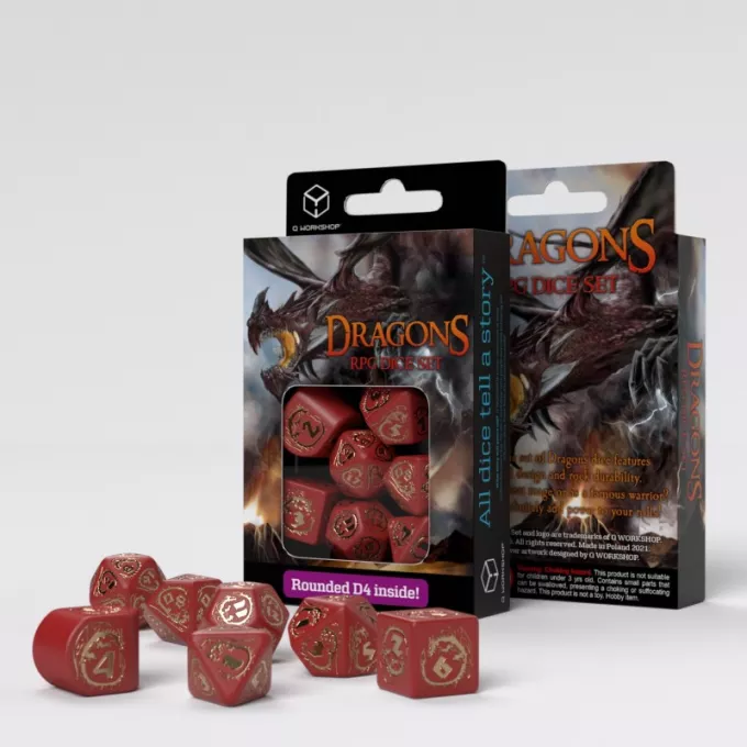 Набір кубиків Dragons Modern Dice Set: Ruby (7): купити за кращою ціною в Україні