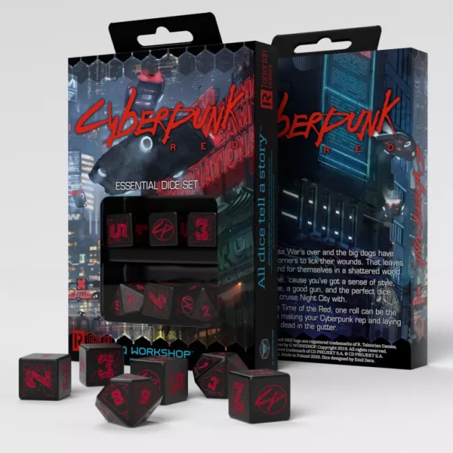 Набір кубиків Cyberpunk Red: Night City Essential Set (6): купити за кращою ціною в Україні