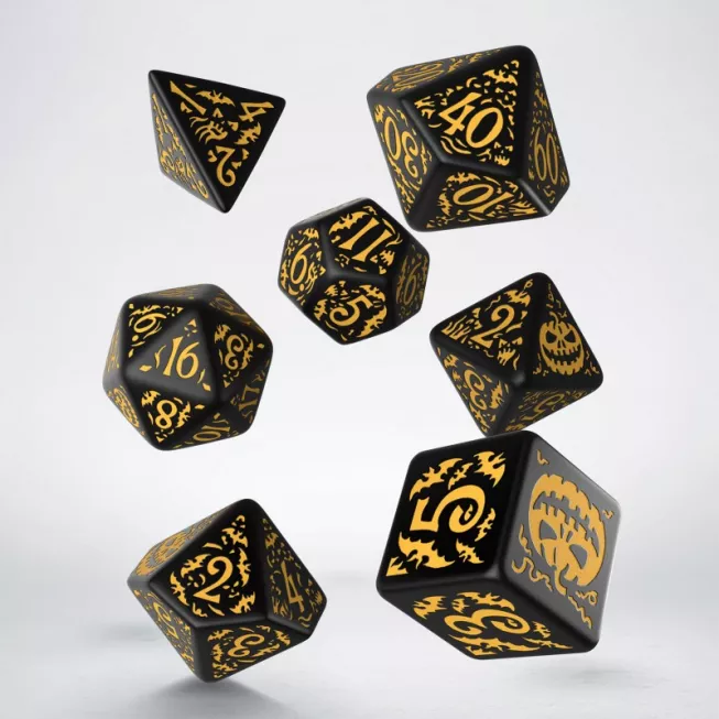 Набір кубиків Halloween Pumpkin Black & Glow in the dark Dice Set (7): купити за кращою ціною в Україні